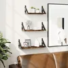 Image de vidaXL Ensemble d'Ã©tagÃ¨res murales 3 pcs chÃªne fumÃ© bois d'ingÃ©nierie