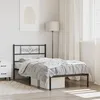 Image de vidaXL Cadre de lit mÃ©tal sans matelas avec tÃªte de lit noir 100x190cm