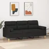 Image de vidaXL CanapÃ© 3 places avec oreillers dÃ©coratifs noir 180 cm tissu