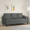 Image de vidaXL CanapÃ© 3 places avec oreillers gris foncÃ© 180 cm tissu