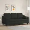 Image de vidaXL CanapÃ© 3 places avec oreillers dÃ©coratifs noir 180 cm tissu