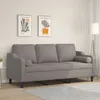 Image de vidaXL CanapÃ© 3 places avec oreillers dÃ©coratifs taupe 180 cm tissu