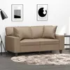 Image de Vidaxl CanapÃ© 2 Places Avec Oreillers Cappuccino 120 Cm Similicuir