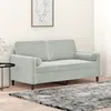 Image de vidaXL CanapÃ© 2 places avec oreillers gris clair 140 cm velours