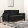 Image de vidaXL CanapÃ© 2 places avec oreillers dÃ©coratifs noir 140 cm velours