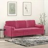 Image de vidaXL CanapÃ© 3 places avec oreillers bordeaux 180 cm velours