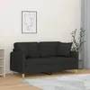 Image de vidaXL CanapÃ© 2 places avec oreillers dÃ©coratifs noir 140 cm tissu