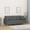 Image de vidaXL CanapÃ© 3 places avec oreillers gris foncÃ© 180 cm tissu