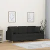 Image de vidaXL CanapÃ© 3 places avec oreillers dÃ©coratifs noir 180 cm tissu