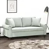 Image de vidaXL CanapÃ© 2 places avec oreillers gris clair 140 cm velours
