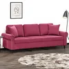 Image de vidaXL CanapÃ© 3 places avec oreillers bordeaux 180 cm velours