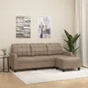 Image de Vidaxl CanapÃ© Ã 3 Places Avec Repose-Pieds Cappuccino 180cm Similicuir