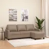 Image de Vidaxl CanapÃ© Ã 3 Places Avec Repose-Pieds Cappuccino 180cm Similicuir