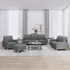 Image de vidaXL Ensemble de canapÃ©s 4 pcs avec coussins Gris foncÃ© Tissu