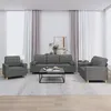 Image de vidaXL Ensemble de canapÃ©s 3 pcs coussins gris foncÃ© tissu