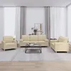 Image de vidaXL Ensemble de canapÃ©s 3 pcs avec coussins crÃ¨me tissu