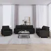 Image de vidaXL Ensemble de canapÃ©s 3 pcs avec coussins noir tissu
