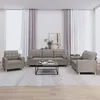 Image de vidaXL Ensemble de canapÃ©s 3 pcs avec coussins taupe tissu