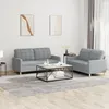 Image de vidaXL Ensemble de canapÃ©s 2 pcs avec coussins Gris clair Tissu