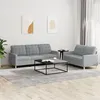 Image de vidaXL Ensemble de canapÃ©s 2 pcs avec coussins Gris clair Tissu