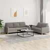 Image de vidaXL Ensemble de canapÃ©s 2 pcs avec coussins Taupe Tissu
