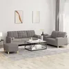 Image de vidaXL Ensemble de canapÃ©s 3 pcs avec coussins taupe tissu