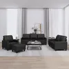 Image de vidaXL Ensemble de canapÃ©s 4 pcs avec coussins Noir Similicuir