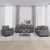 Image de vidaXL Ensemble de canapÃ©s 3 pcs avec coussins gris similicuir