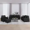 Image de vidaXL Ensemble de canapÃ©s 4 pcs avec coussins noir similicuir