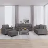 Image de vidaXL Ensemble de canapÃ©s 4 pcs avec coussins gris similicuir