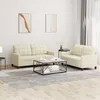 Image de vidaXL Ensemble de canapÃ©s 2 pcs avec coussins CrÃ¨me Similicuir
