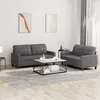 Image de vidaXL Ensemble de canapÃ©s 2 pcs avec coussins Gris Similicuir
