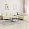 Image de vidaXL Ensemble de canapÃ©s 2 pcs avec coussins CrÃ¨me Similicuir
