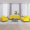 Image de Vidaxl Ensemble De CanapÃ©s 3 Pcs Avec Coussins Jaune Clair Tissu