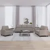 Image de vidaXL Ensemble de canapÃ©s 3 pcs avec coussins Taupe Tissu
