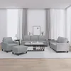 Image de vidaXL Ensemble de canapÃ©s 4 pcs avec coussins Gris clair Tissu