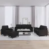 Image de vidaXL Ensemble de canapÃ©s 4 pcs avec coussins Noir Tissu