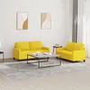 Image de vidaXL Ensemble de canapÃ©s 2 pcs avec coussins Jaune clair Tissu