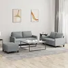 Image de vidaXL Ensemble de canapÃ©s 3 pcs avec coussins Gris clair Tissu