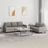 Image de vidaXL Ensemble de canapÃ©s 2 pcs avec coussins Taupe Tissu
