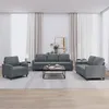 Image de vidaXL Ensemble de canapÃ©s 3 pcs avec coussins Gris foncÃ© Velours