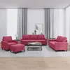 Image de vidaXL Ensemble de canapÃ©s 4 pcs avec coussins Rouge bordeaux Velours