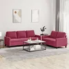 Image de vidaXL Ensemble de canapÃ©s 2 pcs avec coussins Rouge bordeaux Velours