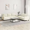 Image de vidaXL Ensemble de canapÃ©s 2 pcs avec coussins CrÃ¨me Velours