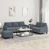 Image de vidaXL Ensemble de canapÃ©s 3 pcs avec coussins Gris foncÃ© Velours