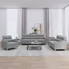 Image de vidaXL Ensemble de canapÃ©s 3 pcs avec coussins Gris clair Tissu