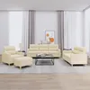 Image de vidaXL Ensemble de canapÃ©s 4 pcs avec coussins CrÃ¨me Tissu