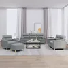 Image de vidaXL Ensemble de canapÃ©s 4 pcs coussins gris clair tissu