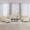 Image de vidaXL Ensemble de canapÃ©s 4 pcs avec coussins crÃ¨me tissu