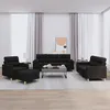 Image de vidaXL Ensemble de canapÃ©s 4 pcs avec coussins noir tissu